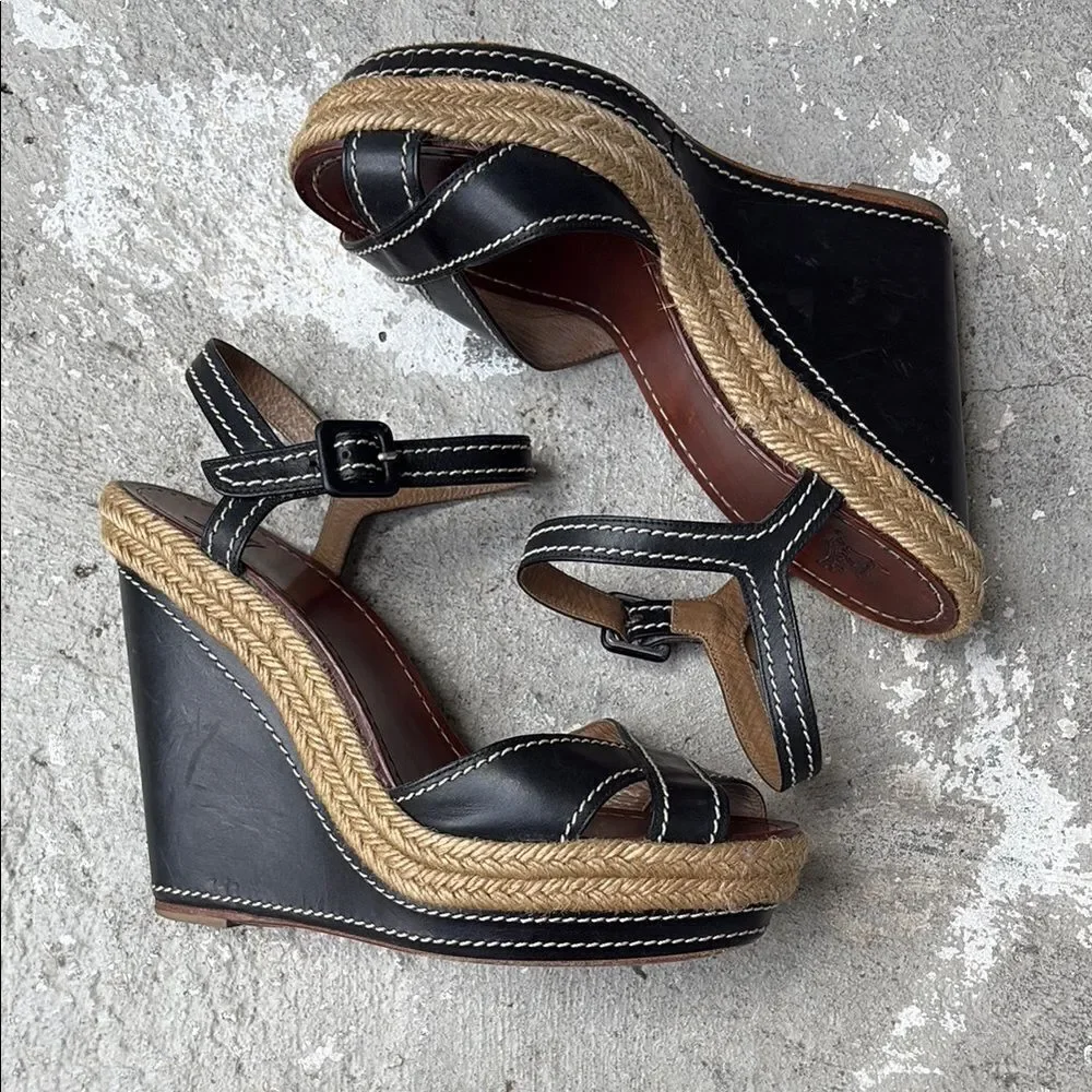Christian Louboutin wedge rope platforms
